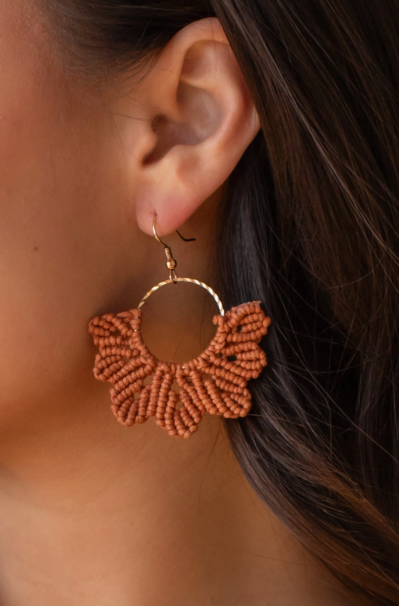 Desert Bloom Crochet Earrings - 3 Color Options