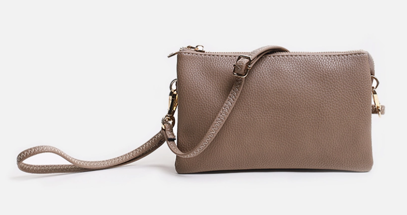 Riley Three-Compartment Crossbody Wristlet - Several Color Options