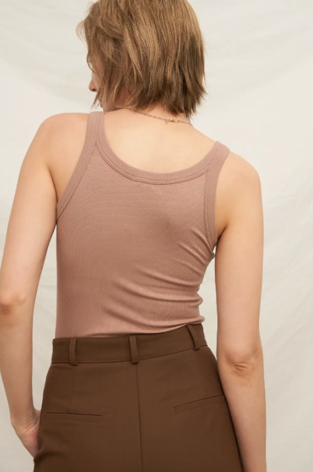 Scoop Neck Tank with Built-In Bra