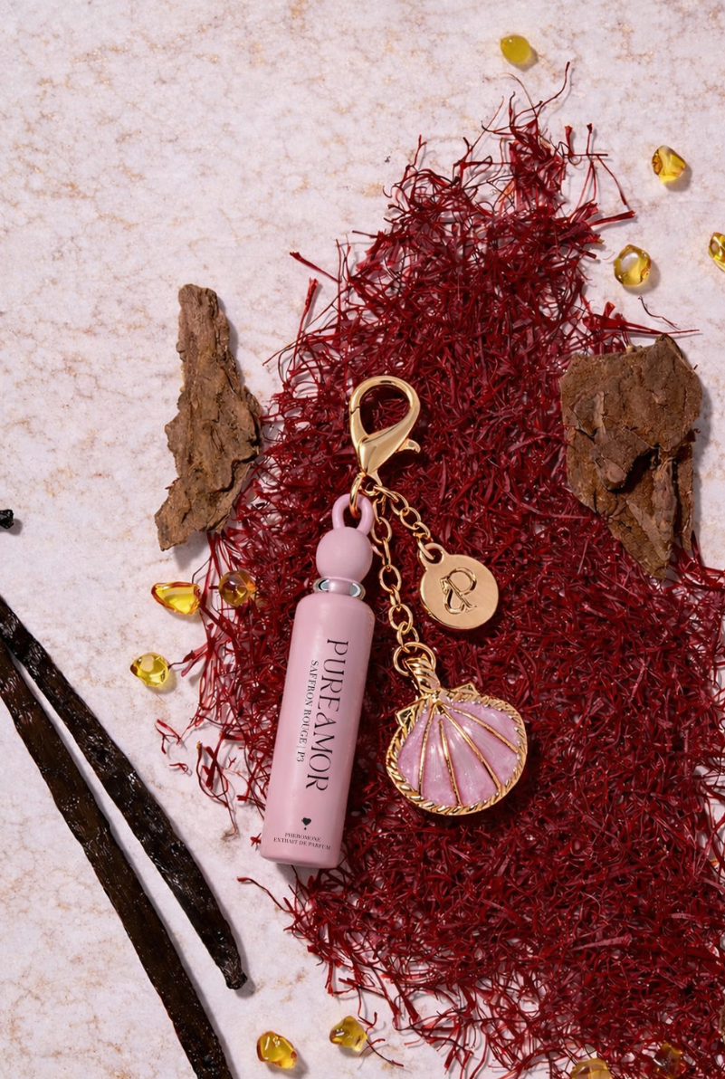 Saffron Rouge Pheromone Perfume Oil Keychain - 2ml Mini