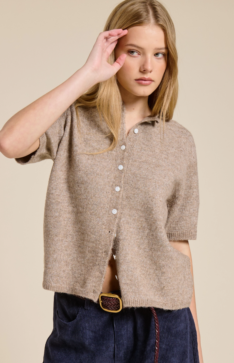 Short Sleeve Button Down Muse Cardigan