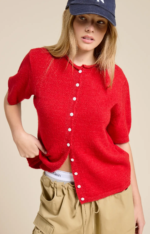 Short Sleeve Button Down Muse Cardigan