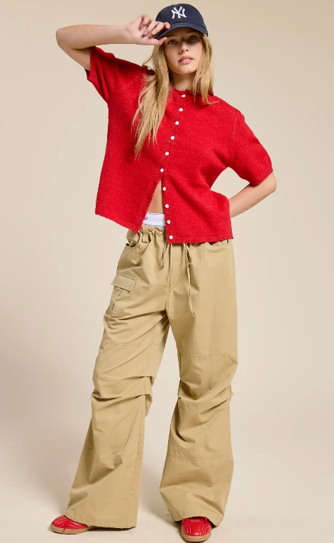 Short Sleeve Button Down Muse Cardigan