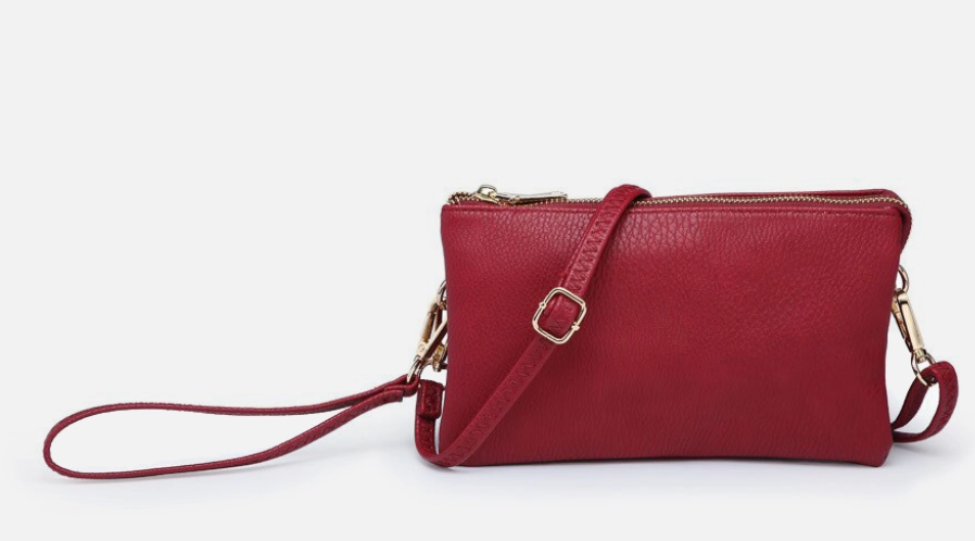 Riley Three-Compartment Crossbody Wristlet - Several Color Options