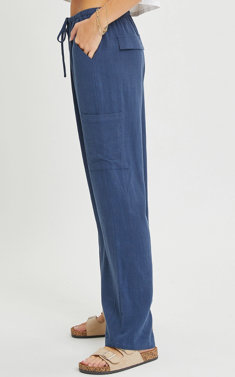 Linen drawstring pants