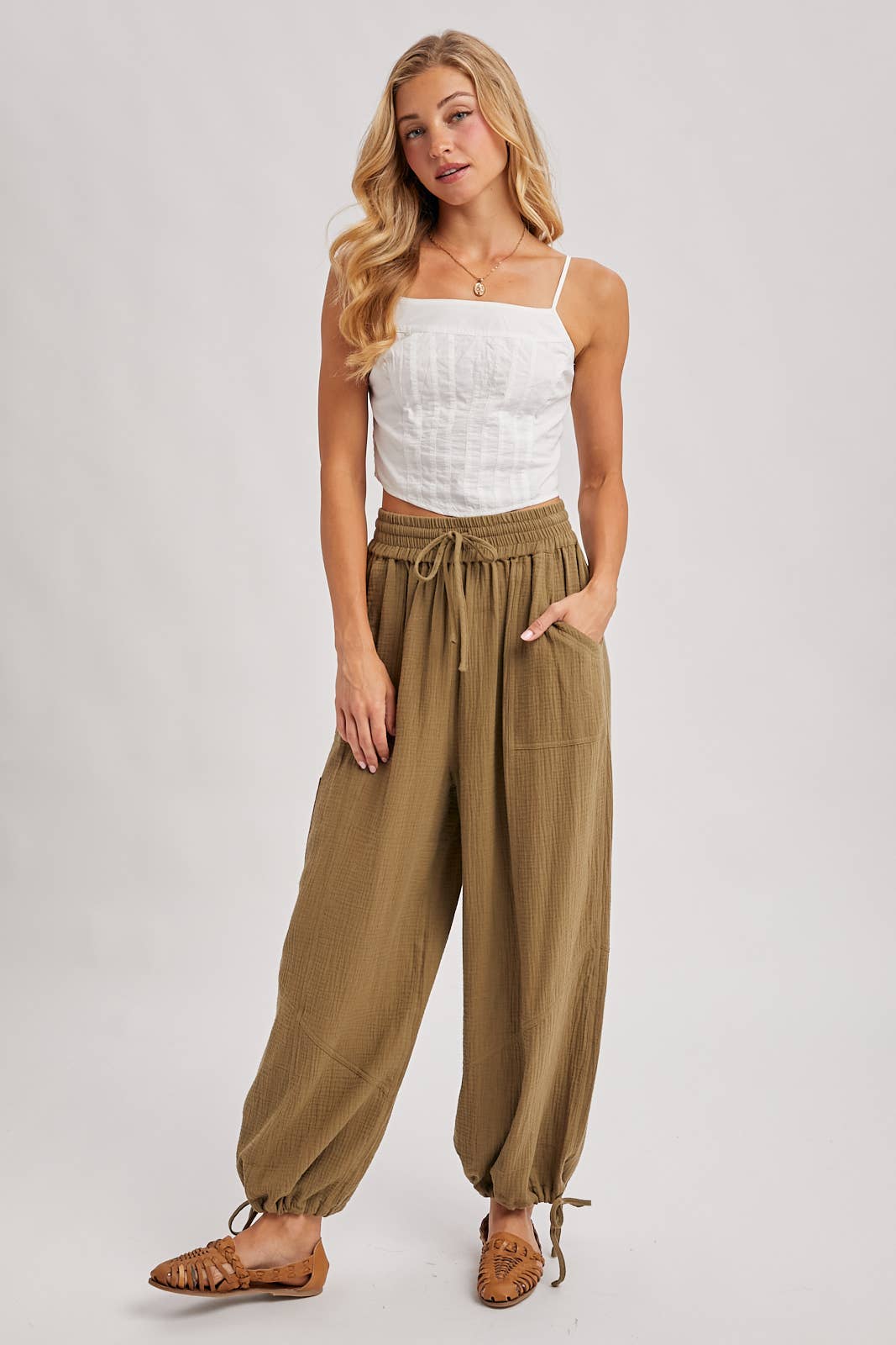 Harem Jogger Drawstring Pants