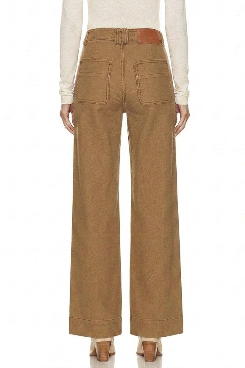 Carmel Brown High Rise Tummy Control Palazzo Jeans