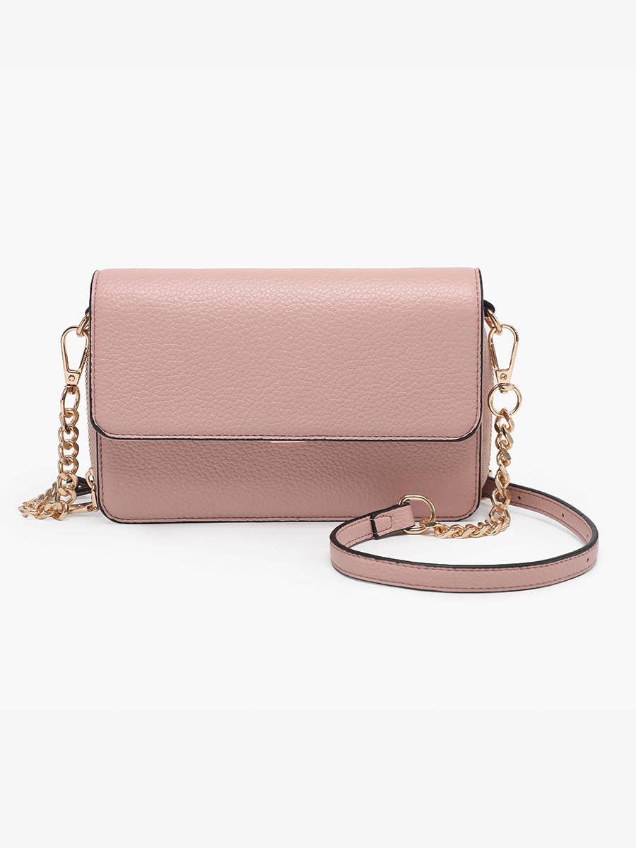 Lauryn Flapover Crossbody w/ Chain Strap