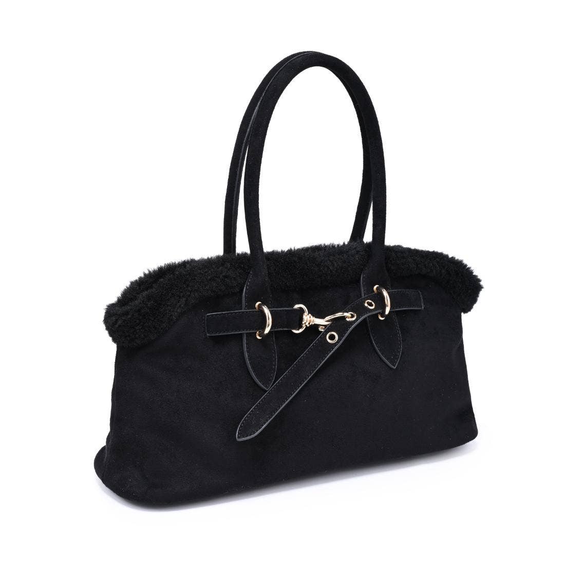Tommy Fur Trimmed Satchel