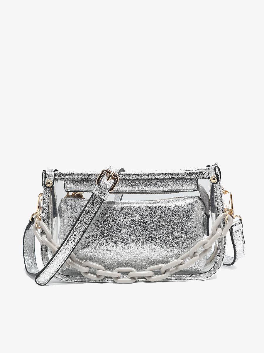 Jessica Clear Crossbody w/ Chain