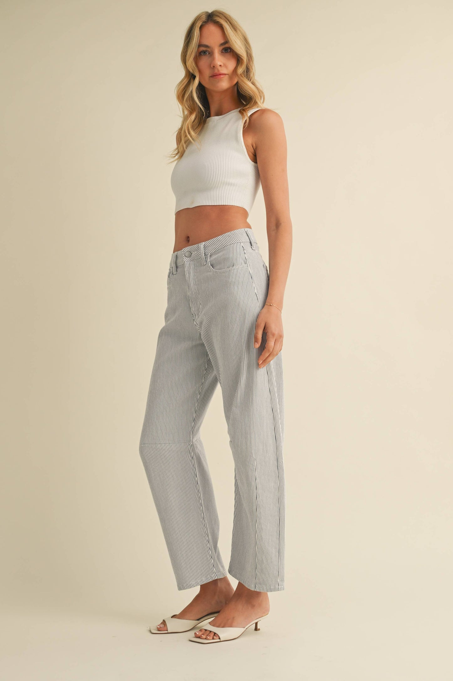 Nautical Stripe Barrel Jean