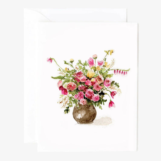 Rose bouquet notecard