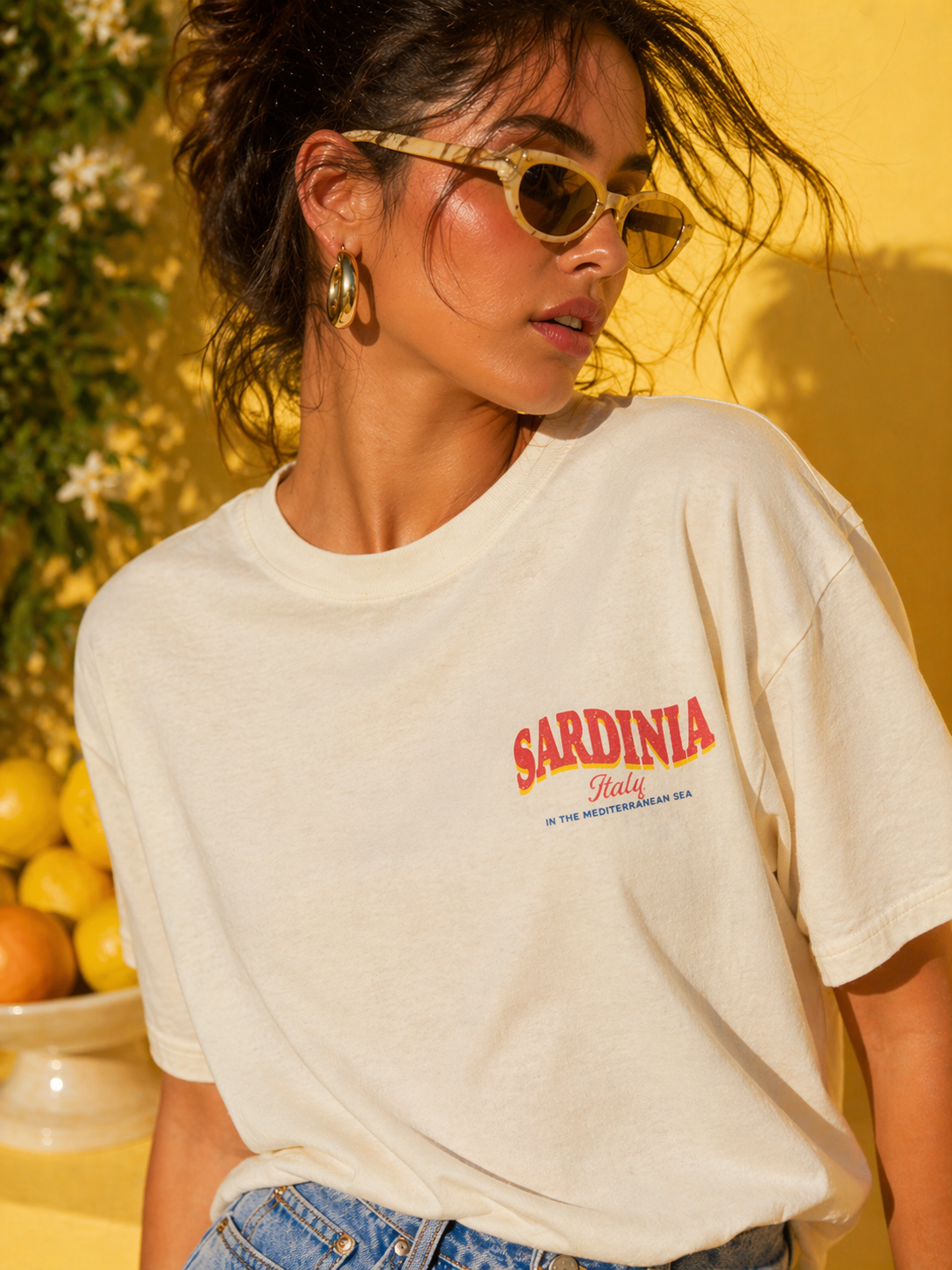 Sardinia Italy Cream T-Shirt