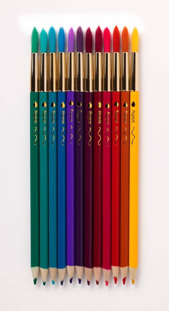 Watercolor Pencil & Paintbrush in ONE - JEWEL TONES