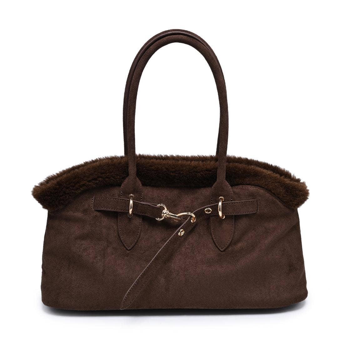 Tommy Fur Trimmed Satchel