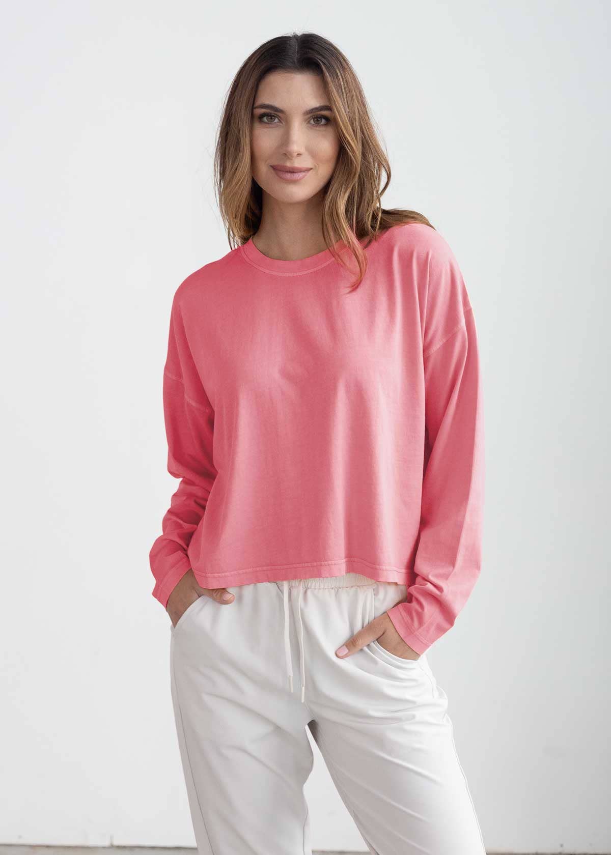 Bar Harbor Long Sleeve - Hibiscus