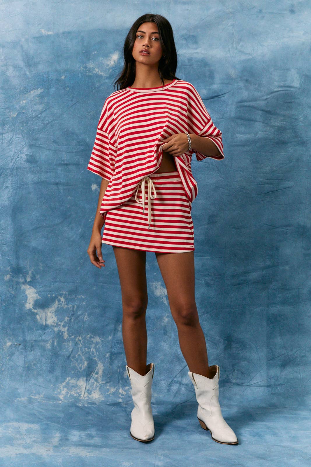 Striped Mid-rise Skort - 2 color options
