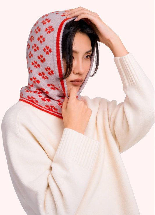 Roxy Snood in Natural Petal/Tangerine