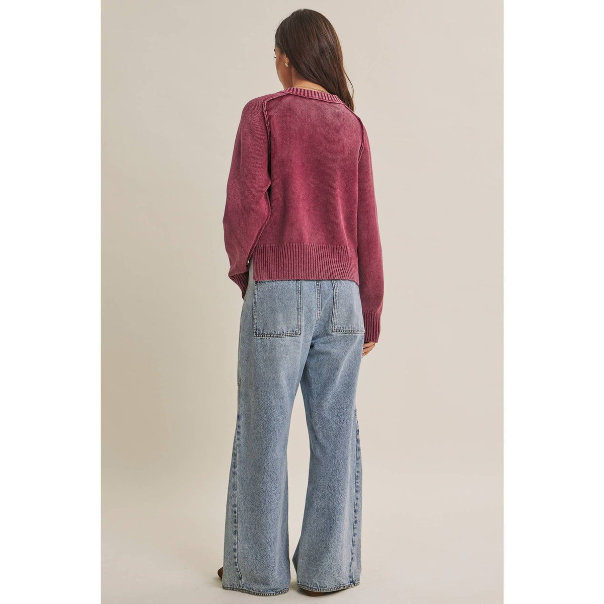 Fireside Weekend Vintage Mineral-washed Cotton Sweater