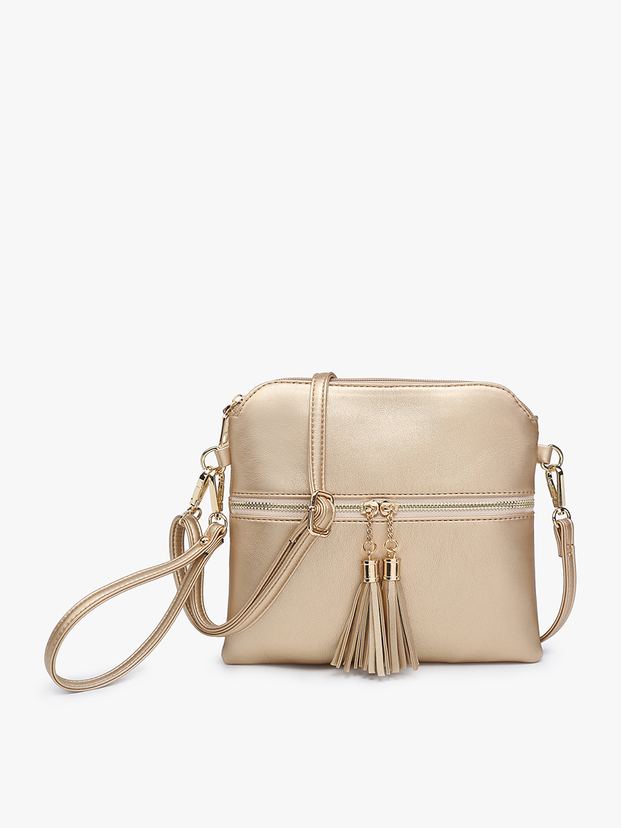 Tara Double Zip Crossbody/Wristlet - 2 color options