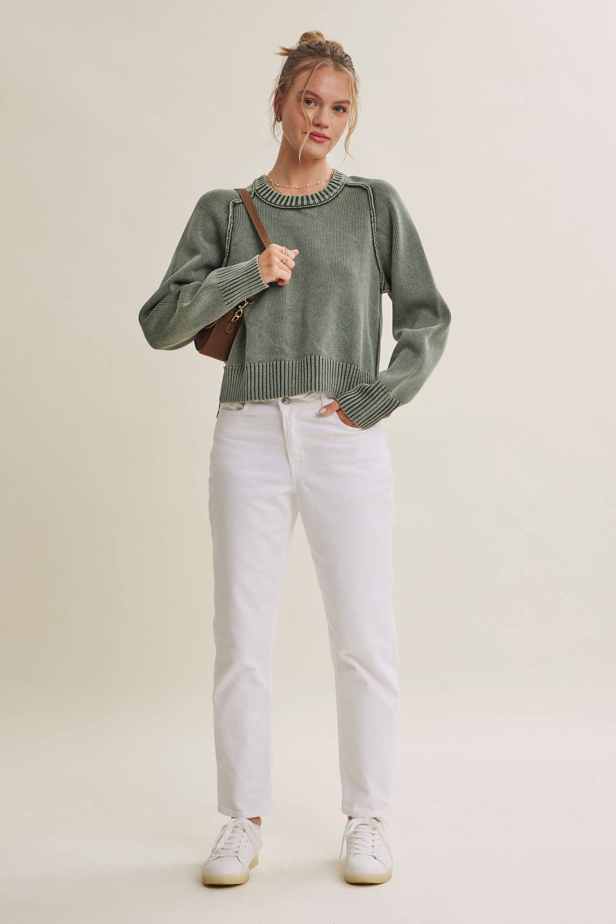 Fireside Weekend Vintage Mineral-washed Cotton Sweater
