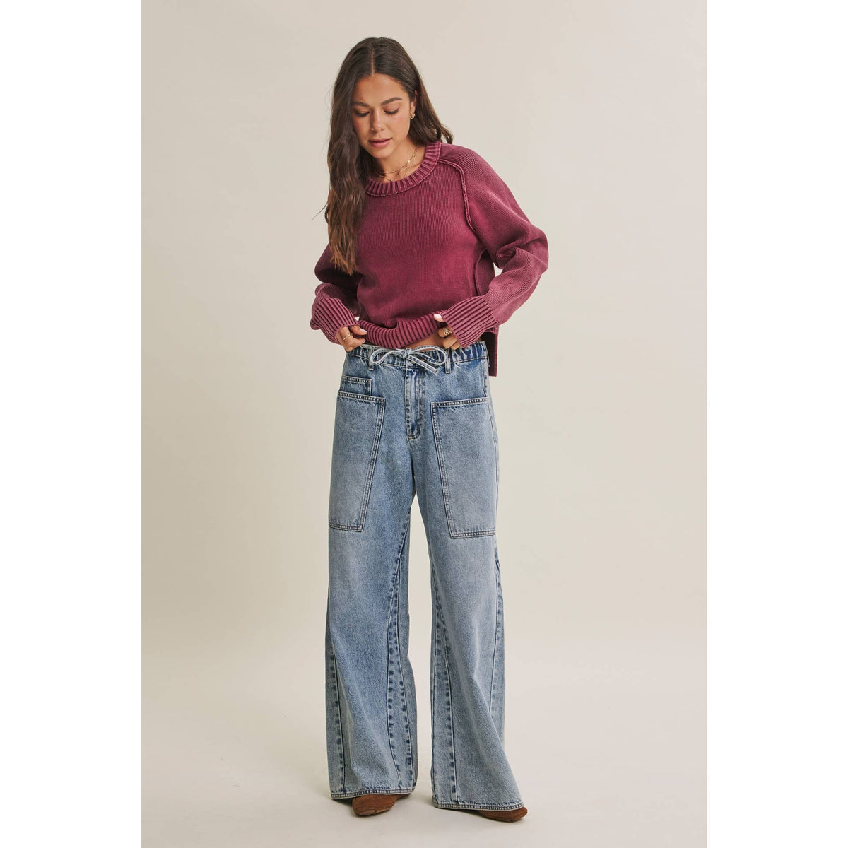 Fireside Weekend Vintage Mineral-washed Cotton Sweater