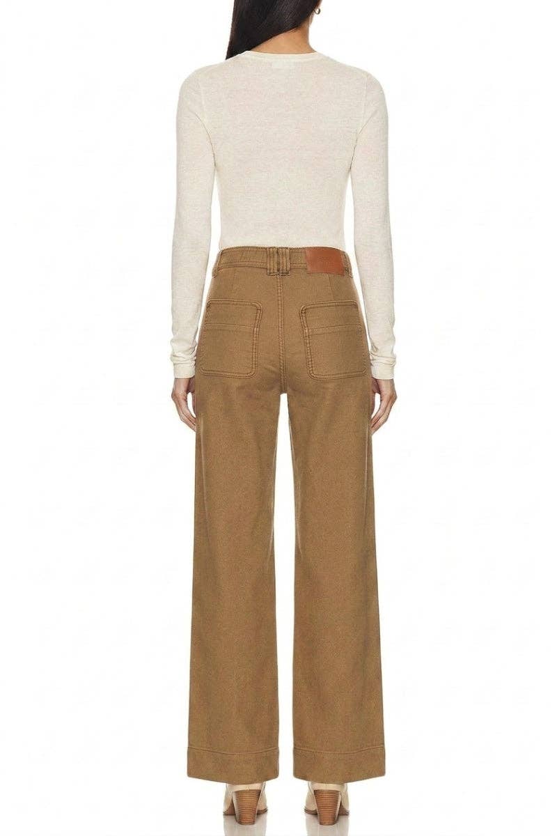 Carmel Brown High Rise Tummy Control Palazzo Jeans