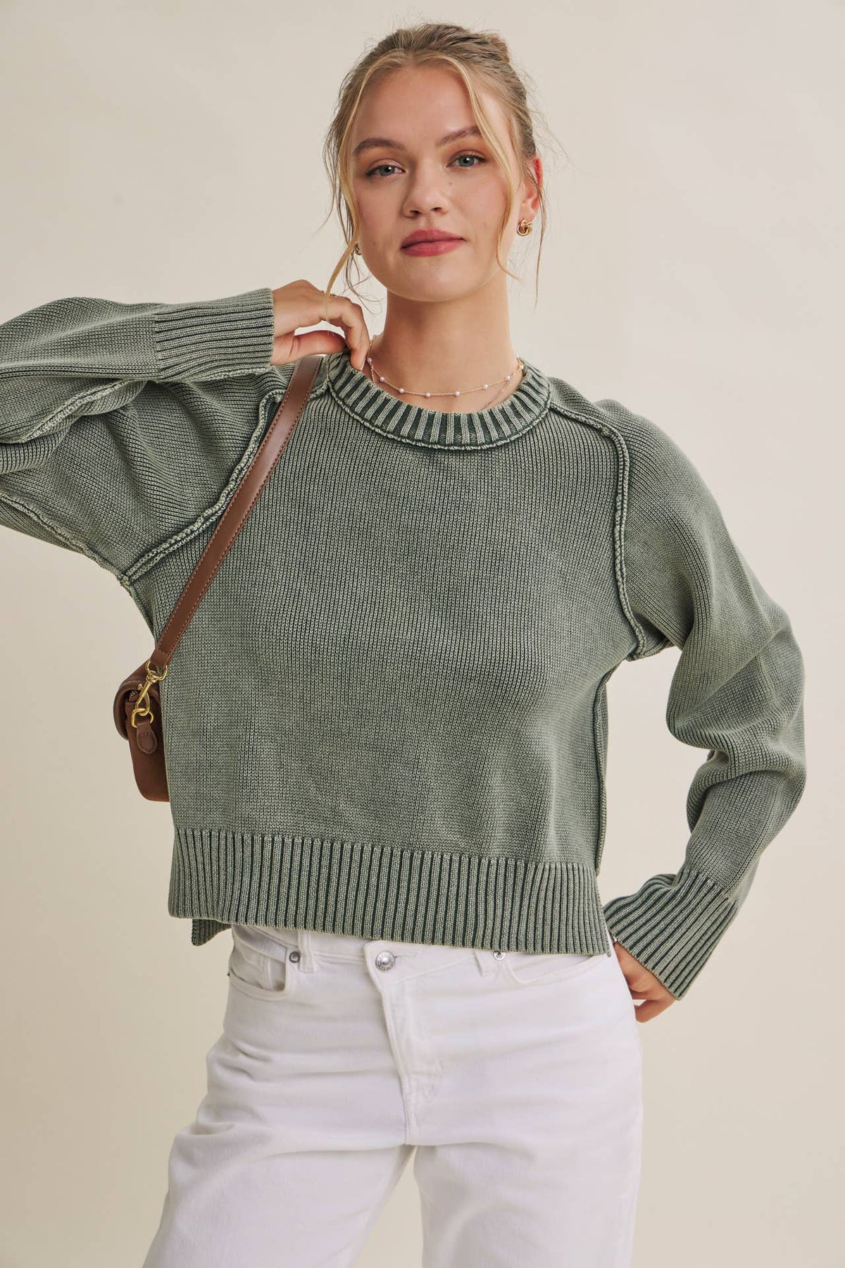 Fireside Weekend Vintage Mineral-washed Cotton Sweater
