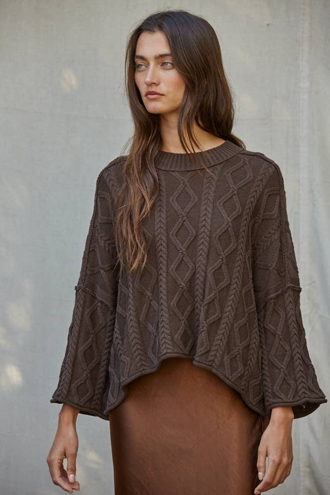 100% Cotton Cable Knit Sweater