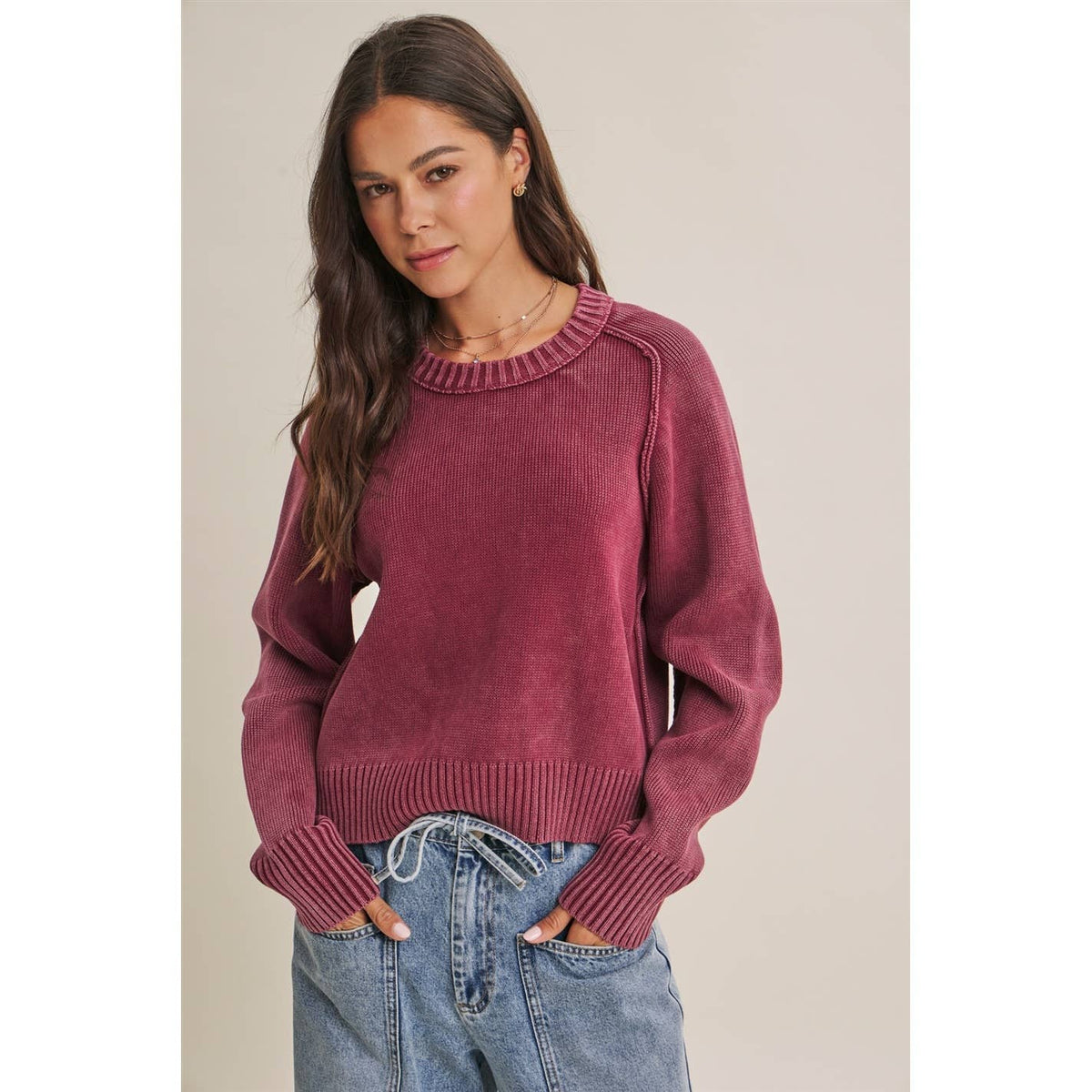 Fireside Weekend Vintage Mineral-washed Cotton Sweater