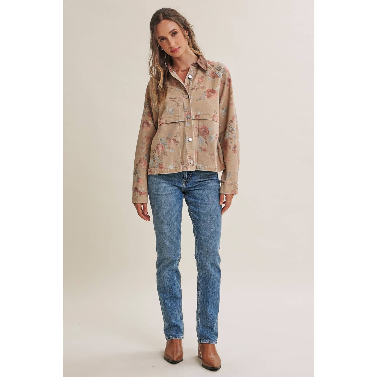 Wild Rose Vintage Wash Twill Jacket