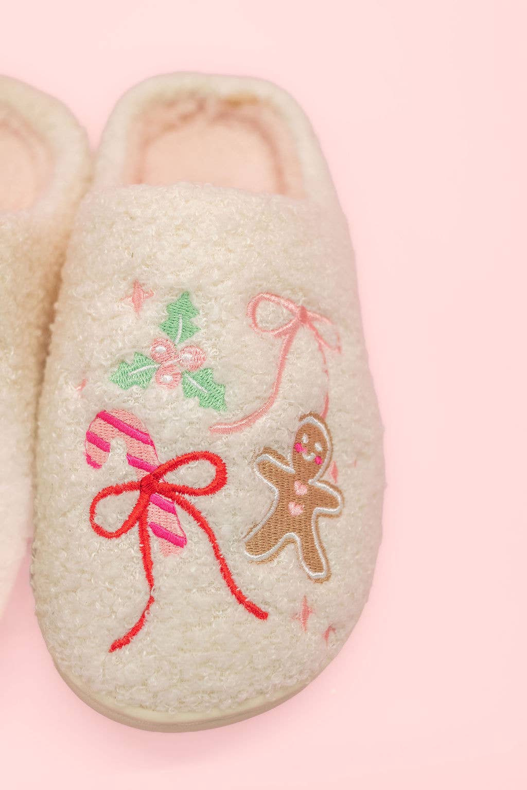 Gingerbread Bows Christmas Sweets Slippers
