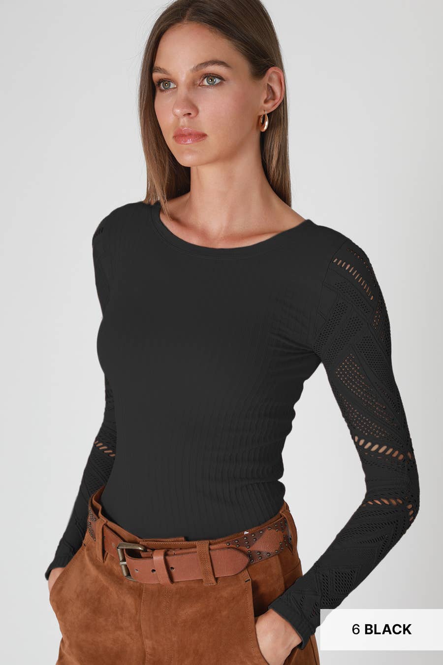 Textured Fitted Top