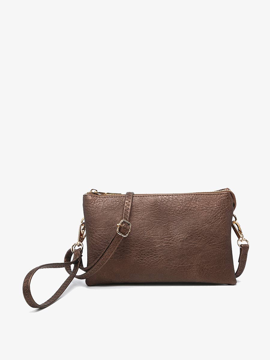 Riley Three-Compartment Crossbody Wristlet - Several Color Options