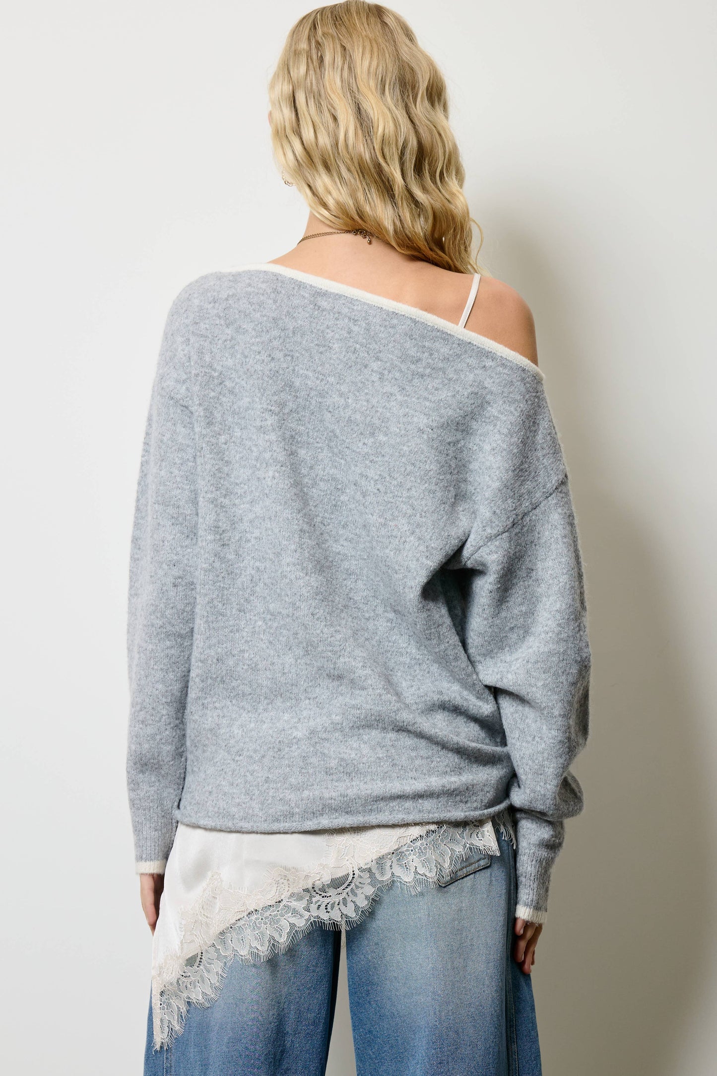 Dolman Off Shoulder Knit Sweater