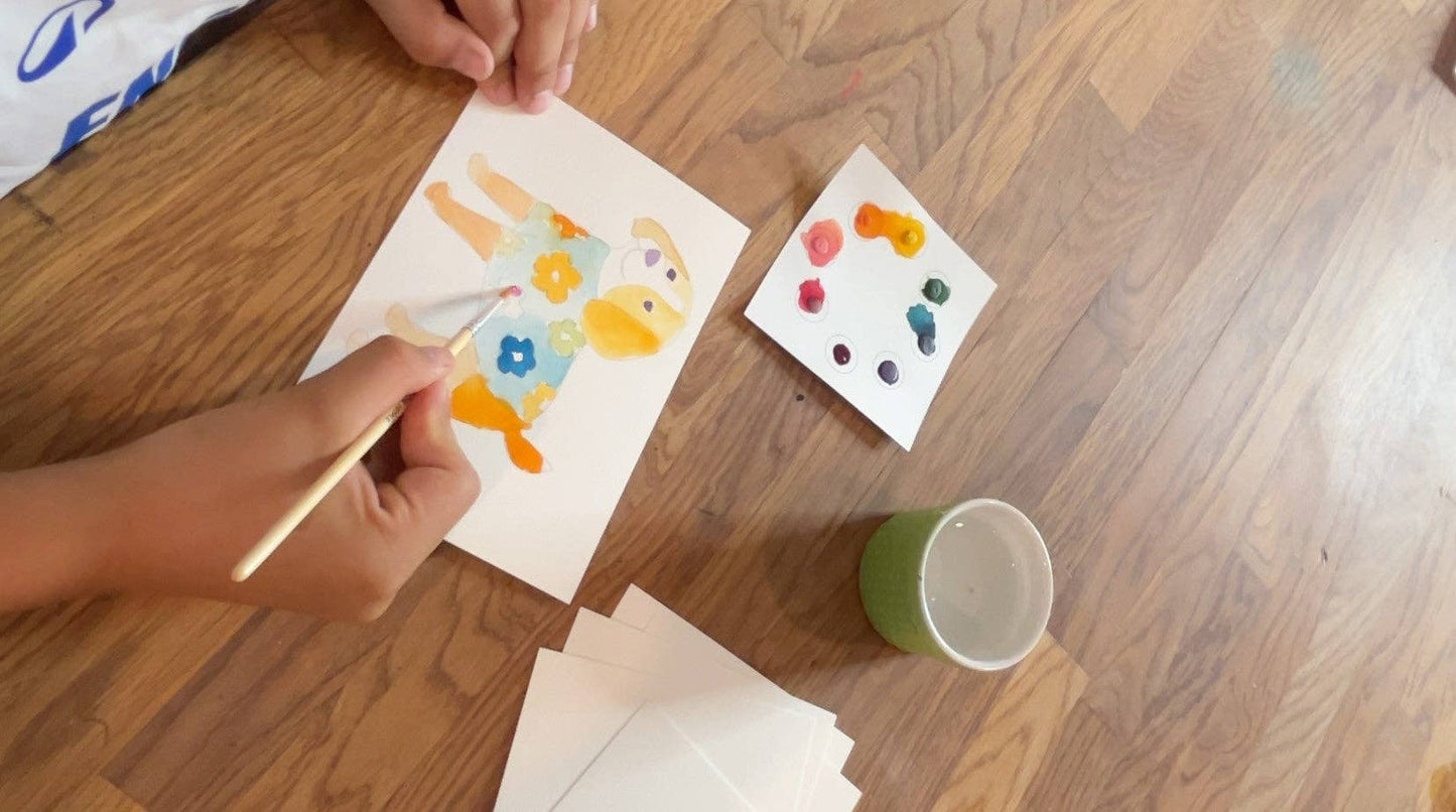 Super Pups Watercolor Postcard Kit- All in One Set