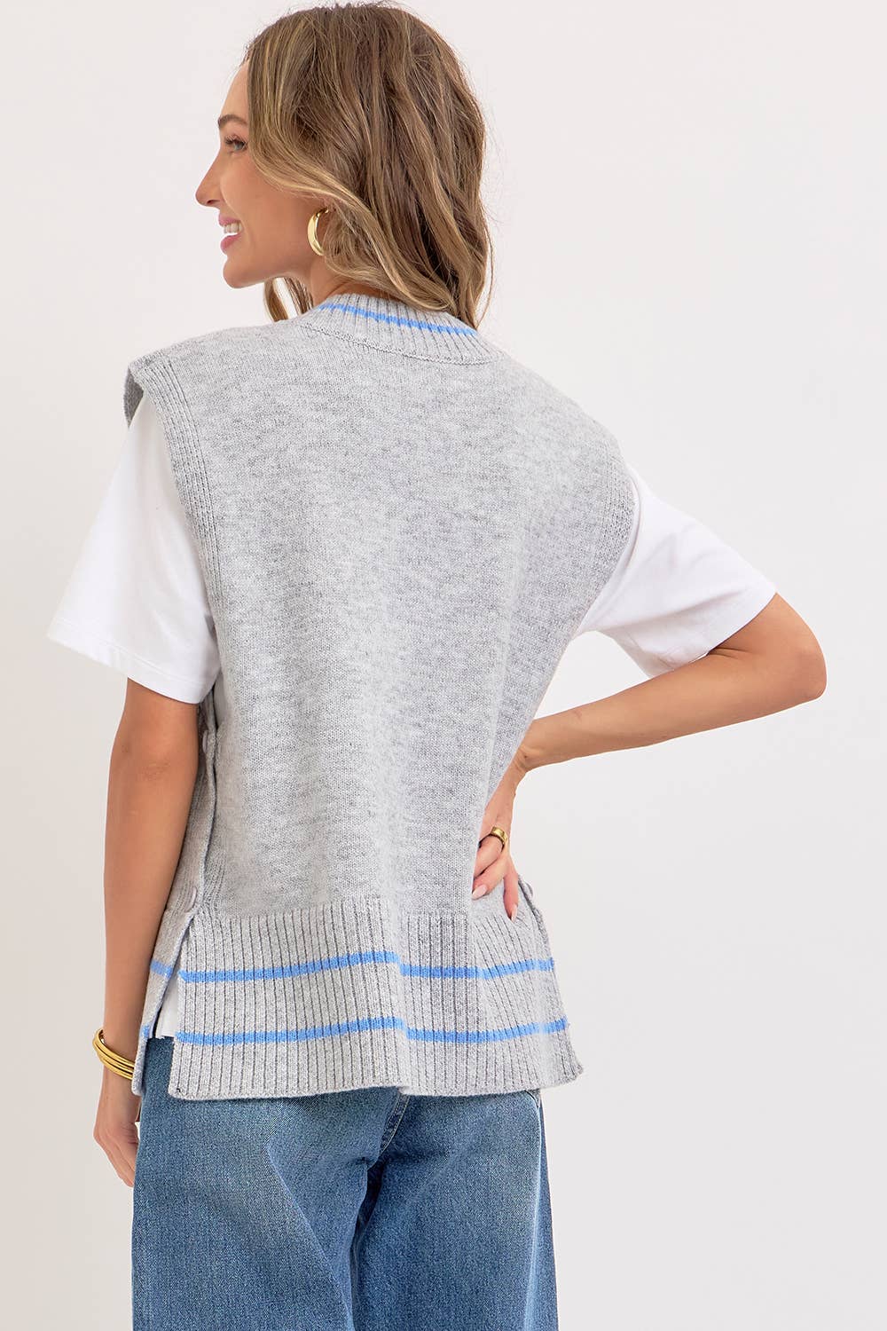 Super Soft Knit Poncho Sweater Vest