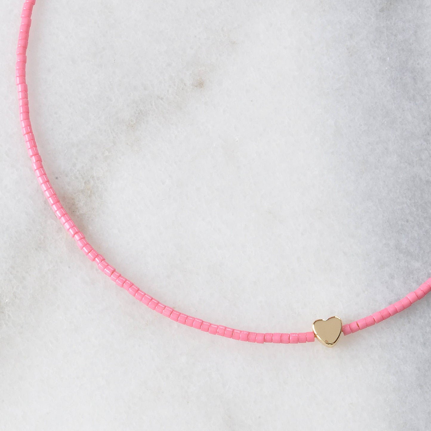 Valentine Heart Beaded Choker Necklaces