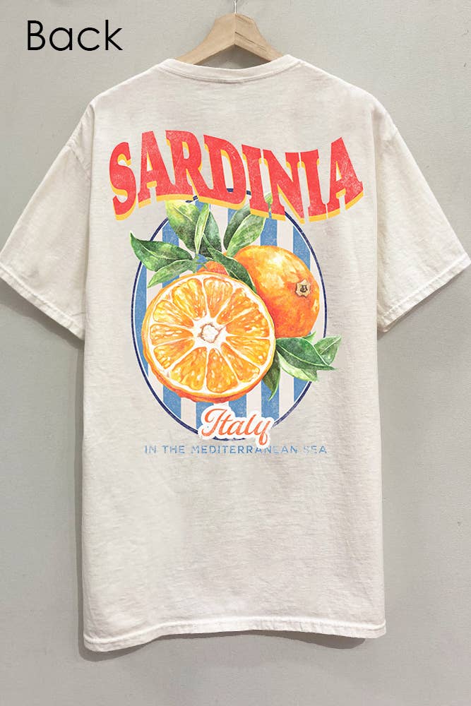 Sardinia Italy Cream T-Shirt