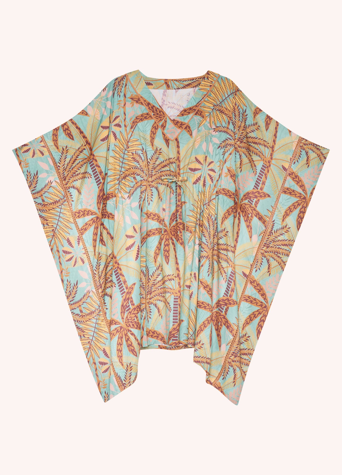 Beach Cover Up - Patterned Palms