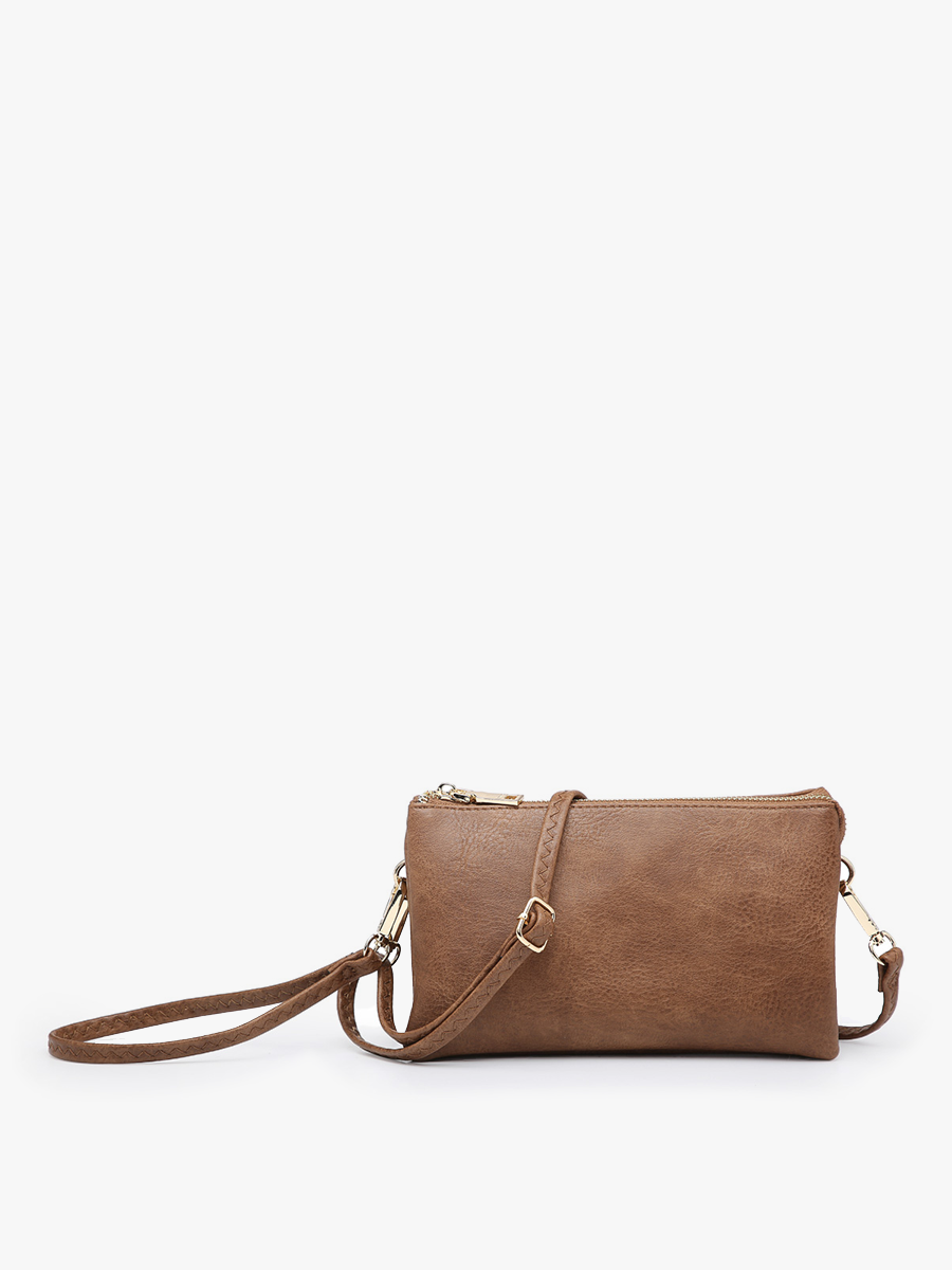 Riley Three-Compartment Crossbody Wristlet - Several Color Options