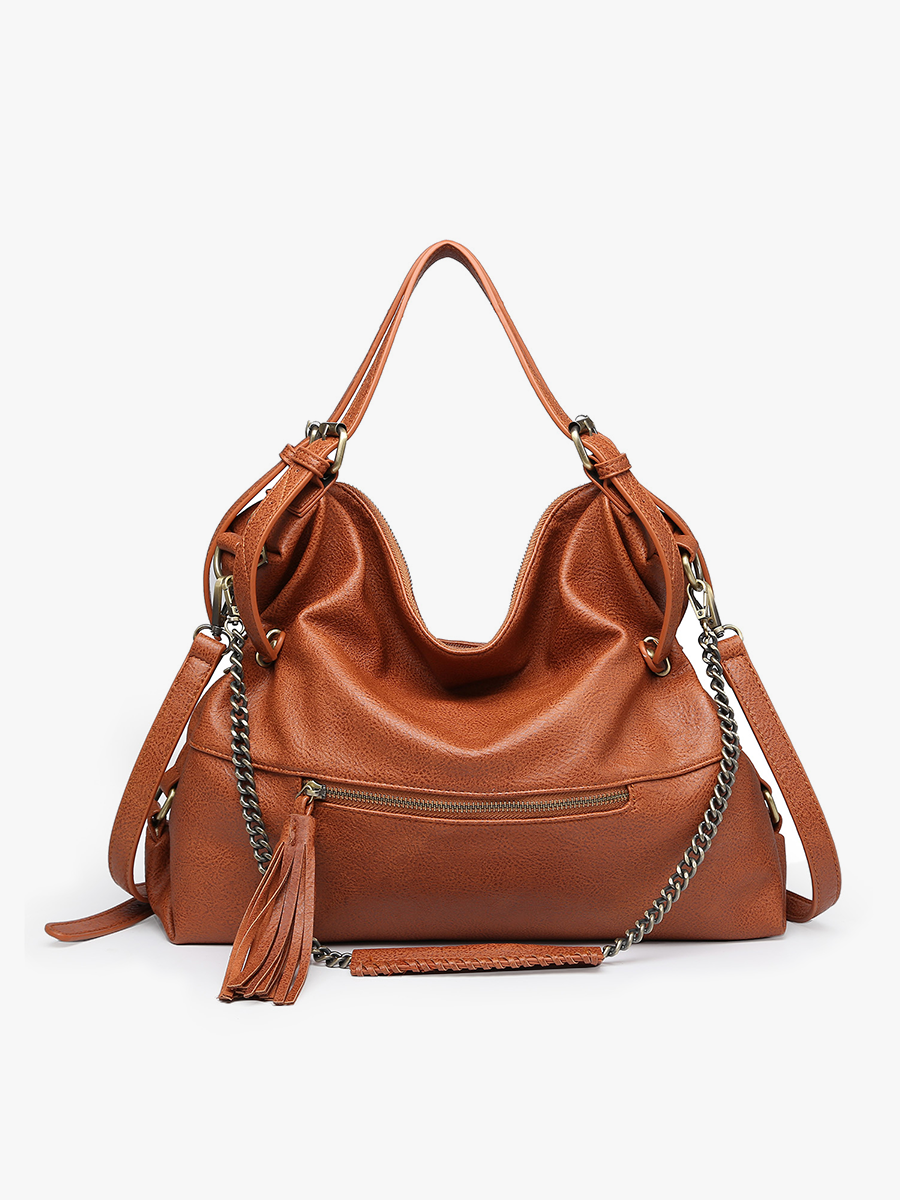 Slouchy Jamila Rustic Tote Bag with Multi-Strap Options