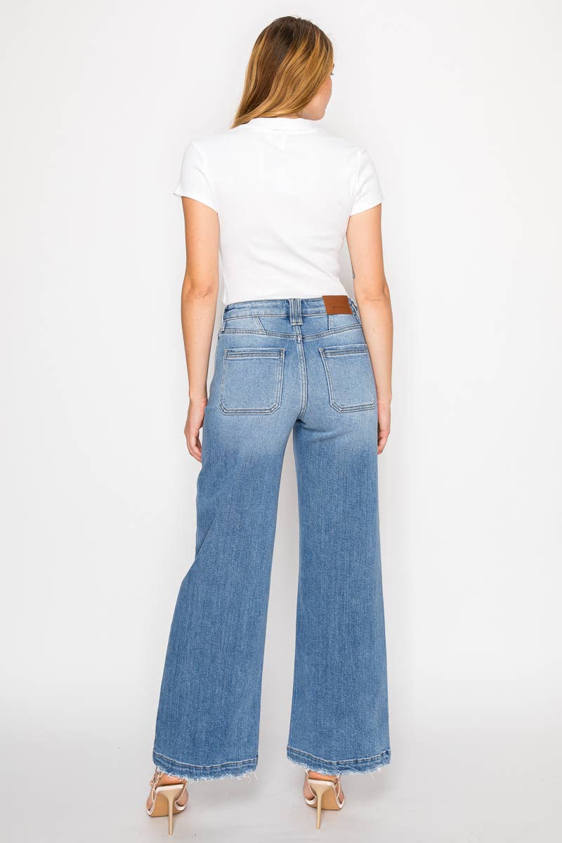 Eco Friendly Fabric  High Rise Slim Palazzo Jeans