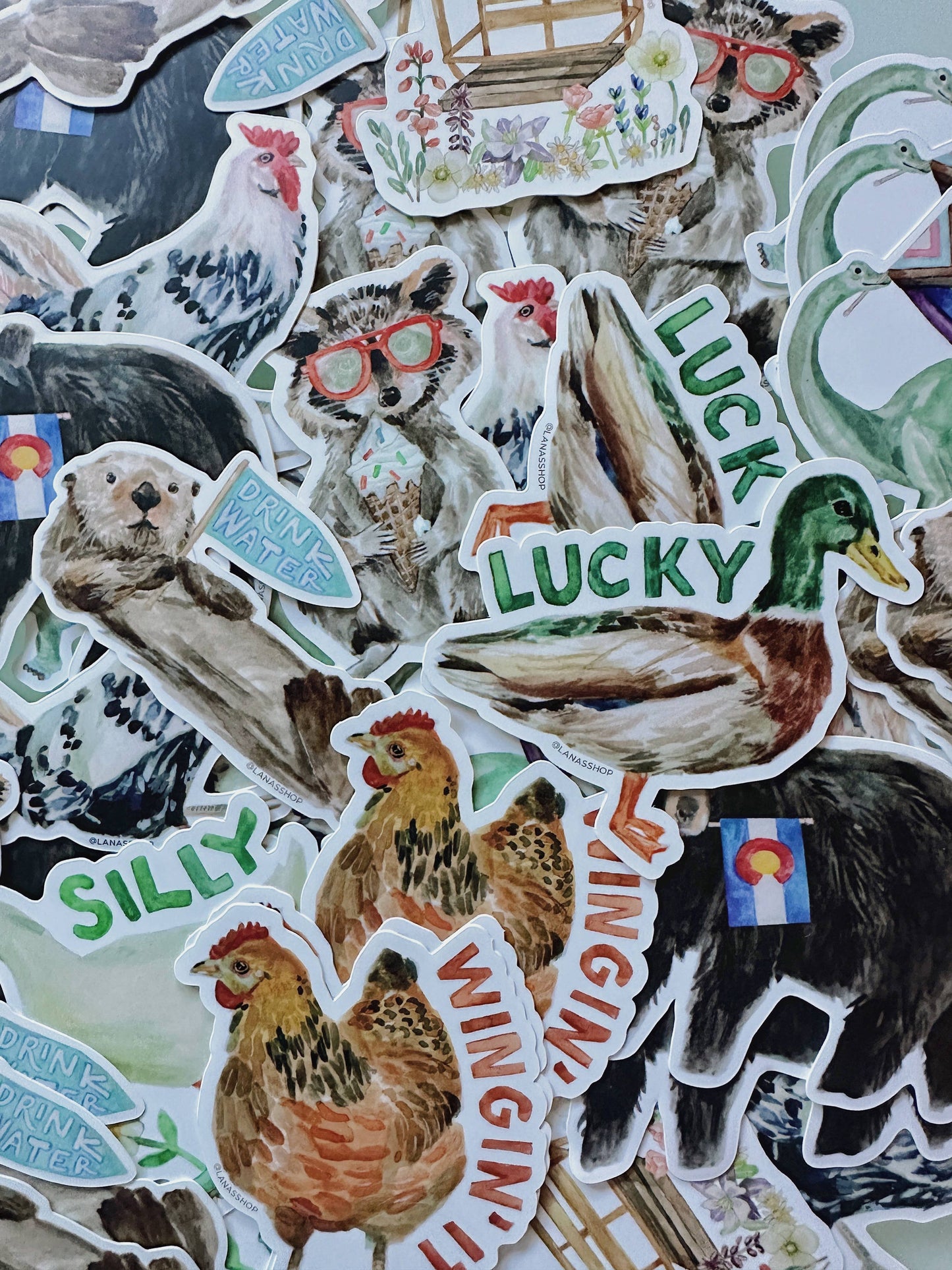 Otter Drink Water Reminder Sticker
