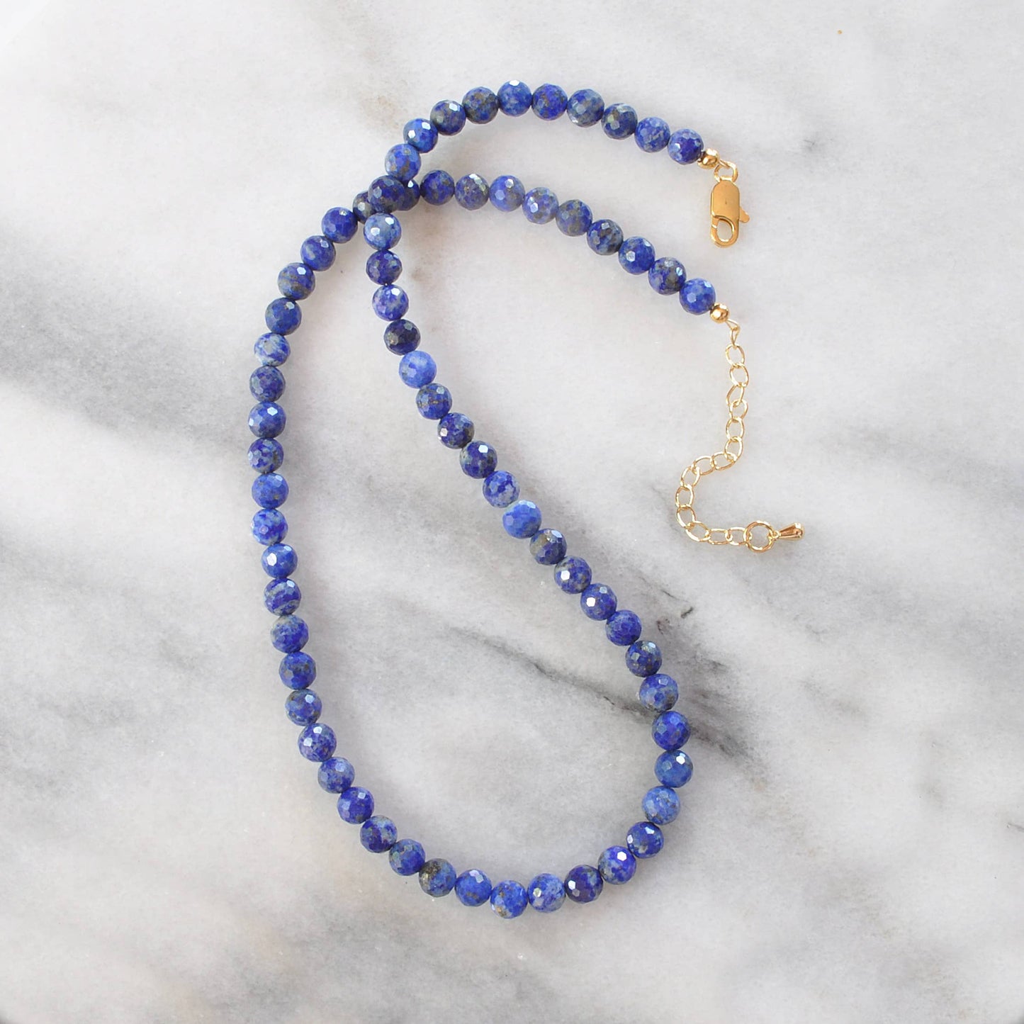 Gemstone Bead Necklace in Turquoise, Blue Lapis, Tiger Eye