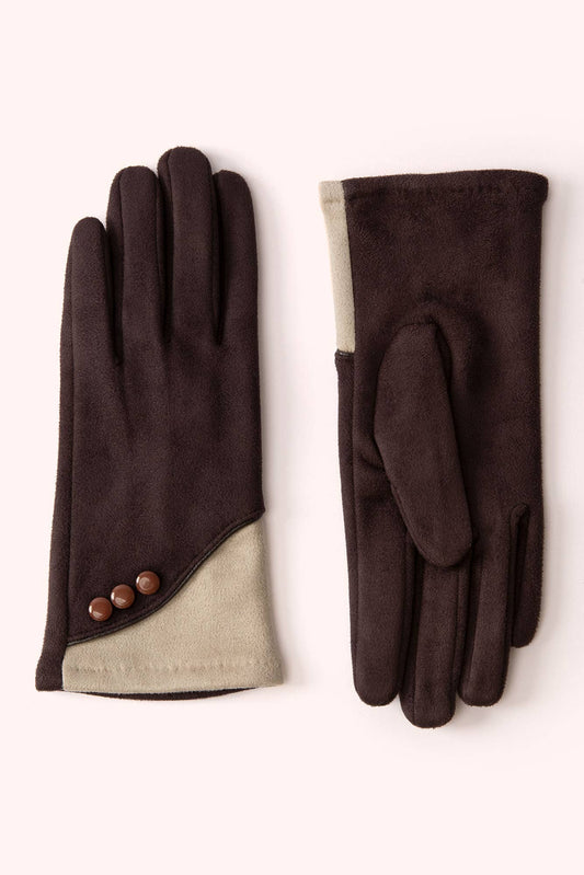 Rowan Gloves - Chocolate & Cream