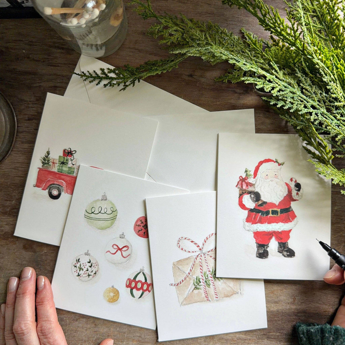 Classic christmas assorted notecard set