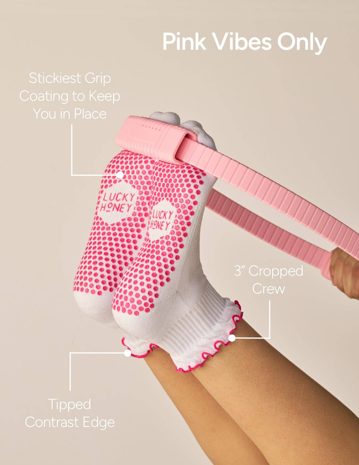 The Tipped Ruffle Grip Sock