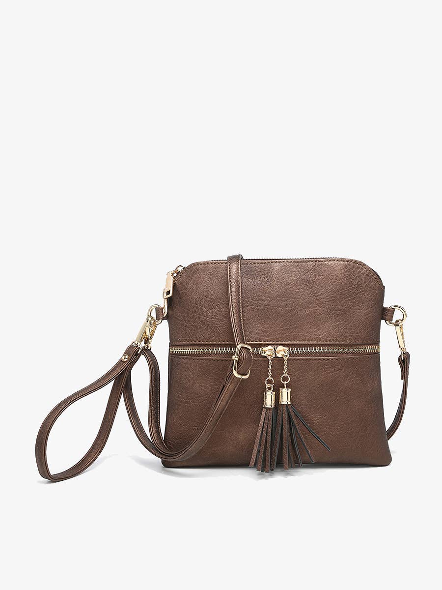 Tara Double Zip Crossbody/Wristlet - 2 color options