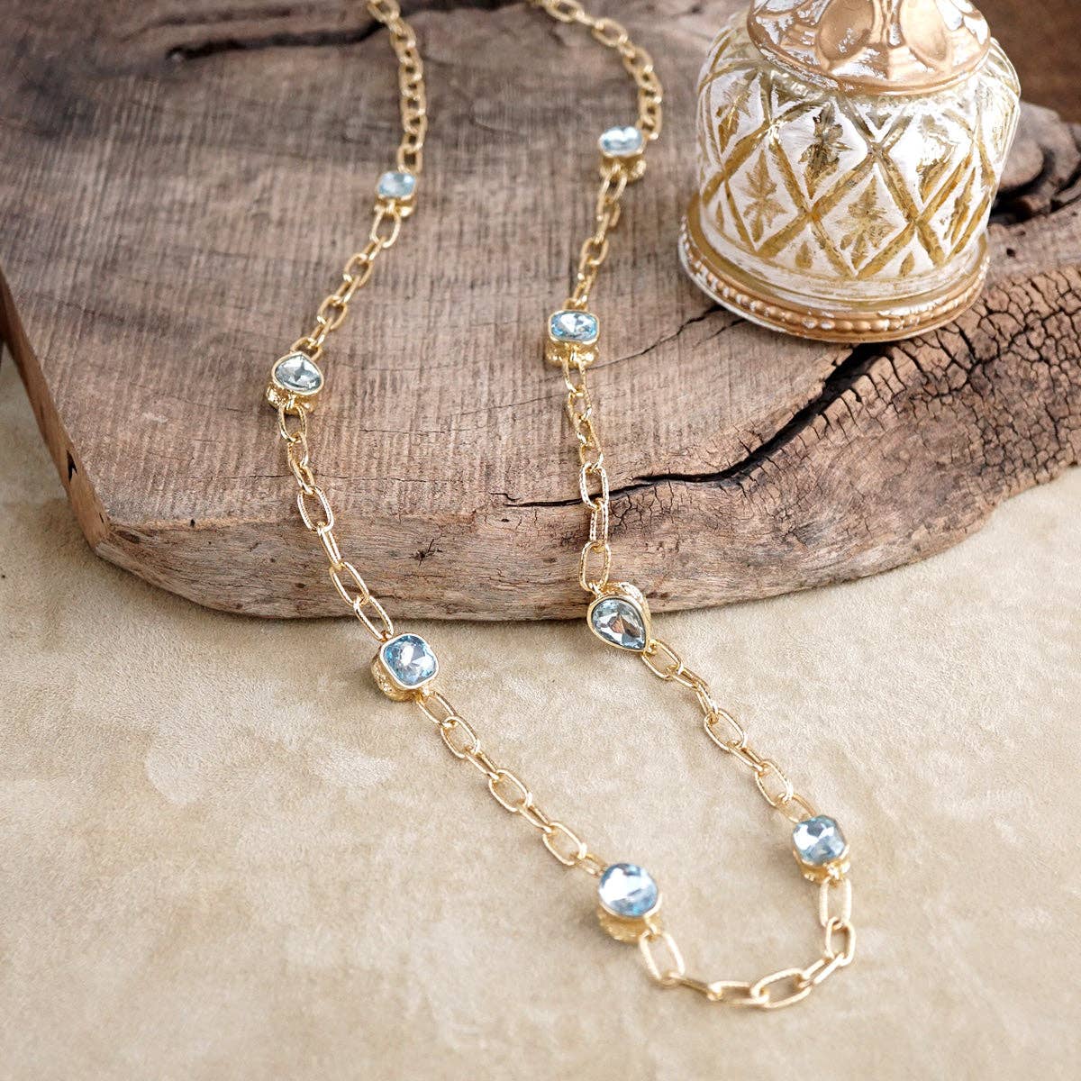 Brilliant Bond – Statement Chain Bracelets with Reflective Crystals